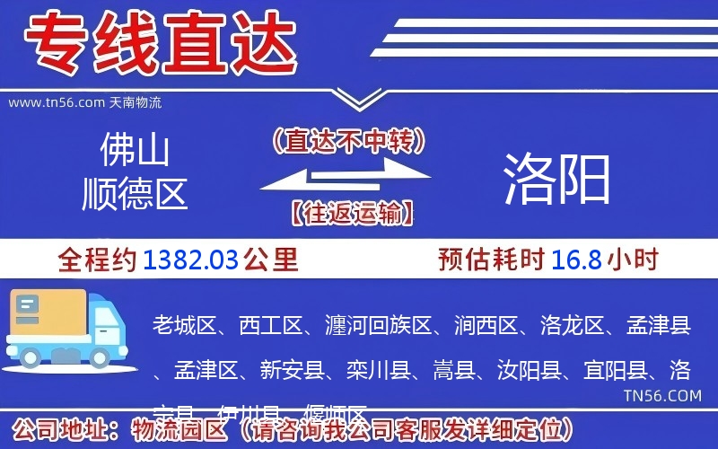 佛山順德區(qū)到洛陽物流公司 佛山順德區(qū)到洛陽物流公司