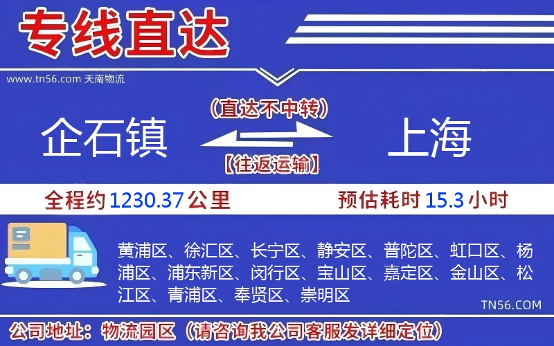 企石鎮(zhèn)到上海物流公司 企石鎮(zhèn)到上海物流公司