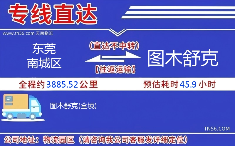 東莞南城區(qū)到圖木舒克物流公司