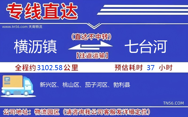 橫瀝鎮(zhèn)到七臺(tái)河物流公司